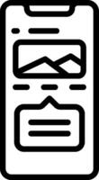 Black line icon for comment vector