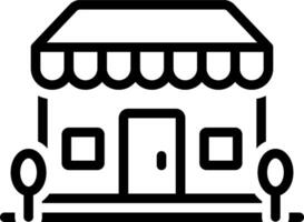 Black line icon for store vector