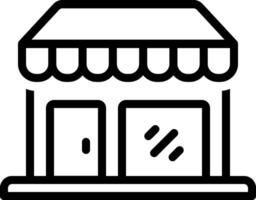 Black line icon for store vector