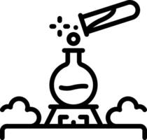 Black line icon for experiment vector