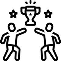 Black line icon for contestant vector