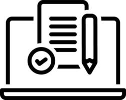 Black line icon for request clarification vector