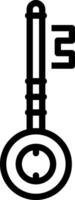 Black line icon for key vector