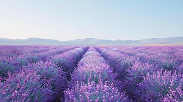 Endless beautiful lavender flower field background photo