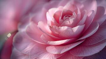 Closeup of the beautiful pink Camellia spring flower background photo