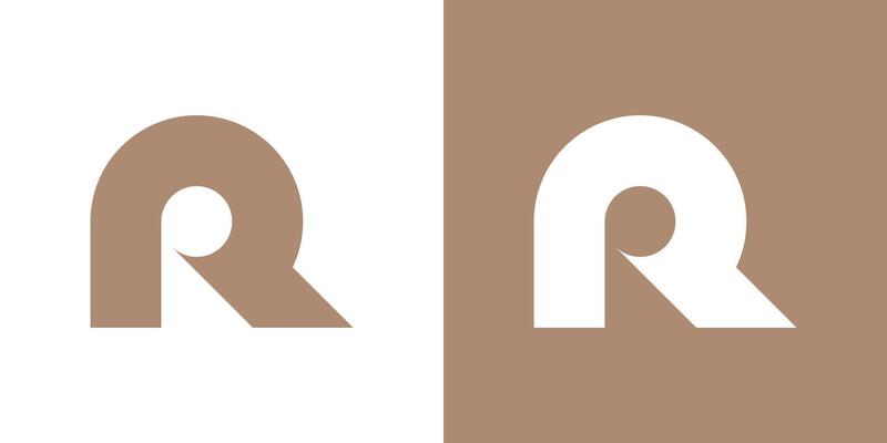 Letter R logo design with creative concept. Premium