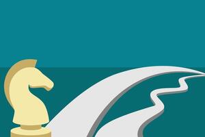Path to choose, illustration related to strategy. vector
