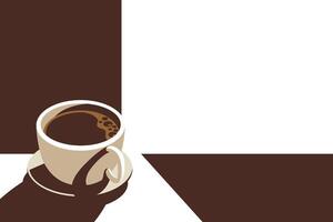 Coffee mug design template with blank space vector