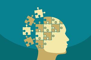 Illustration of brainstorming or thinking process vector