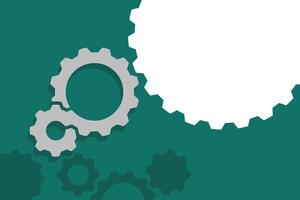 Illustration design of gear mechanism with empty space vector