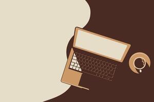 Design concept related to computing activity using a laptop vector
