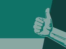 The Thumb of goal. Design illustration related to best or good. vector