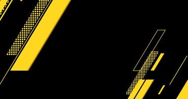 a black and yellow abstract background with lines vector