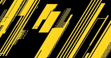 a black and yellow abstract background with lines vector