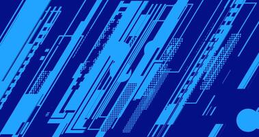 abstract blue tech banner background with lines vector