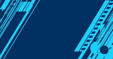 abstract blue tech banner background with lines vector