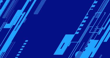 abstract blue tech banner background with lines vector