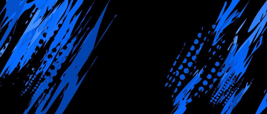 abstract background in black and blue, incorporating halftone brush effects. illustration