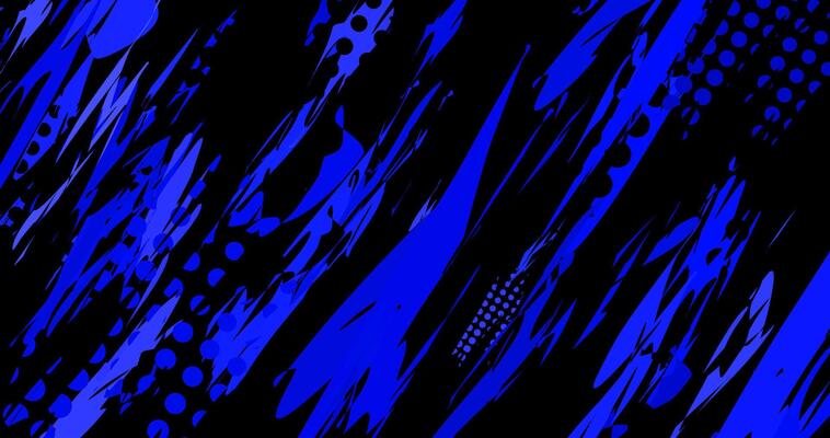 abstract background in black and blue, incorporating halftone brush effects. illustration
