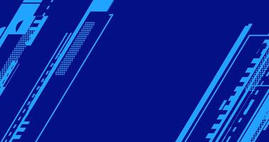 abstract blue tech banner background with lines vector