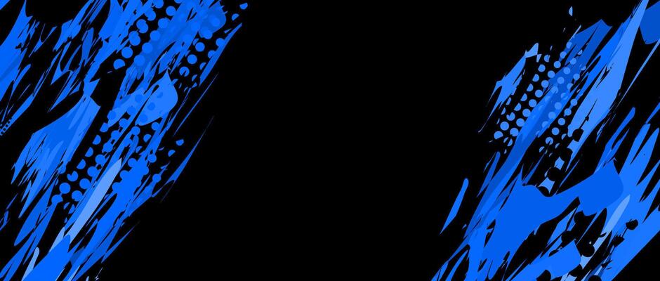 abstract background in black and blue, incorporating halftone brush effects. illustration