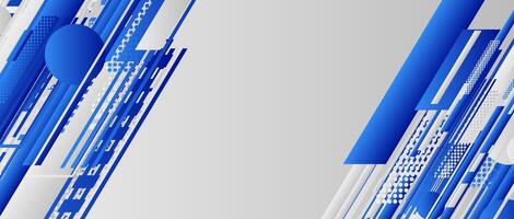 abstract blue tech background with gradient lines. illustration vector