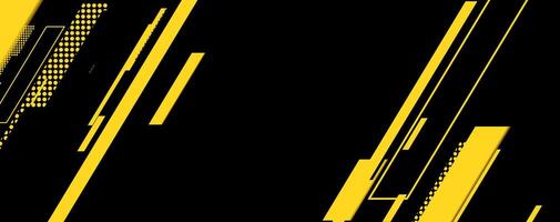 a black and yellow abstract background with lines vector