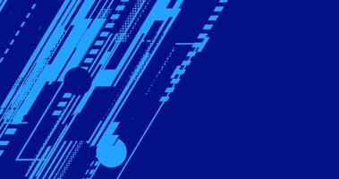 abstract blue tech banner background with lines vector
