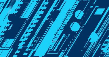 abstract blue tech banner background with lines vector