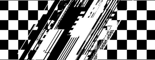 abstract racing background with checkboard and lines vector