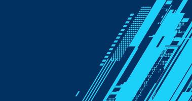 abstract blue tech banner background with lines vector