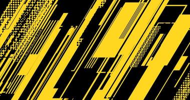 a black and yellow abstract background with lines vector