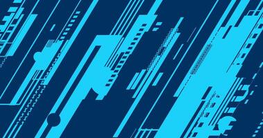 abstract blue tech banner background with lines vector