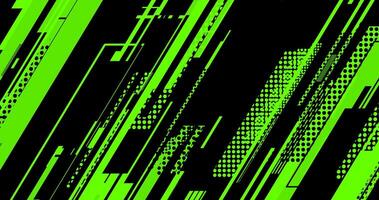 a green and black background with geometric lines and dots vector