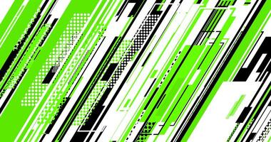 abstract green and black lines with dots on a white background vector
