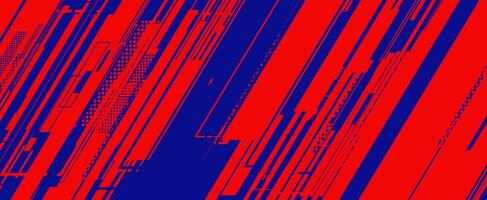 a red and blue background with lines and dots vector