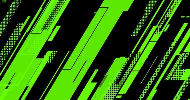 a green and black background with geometric lines and dots vector