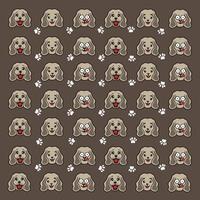 cute dog and paw pattern vector
