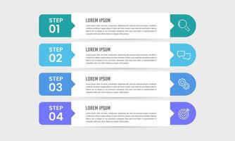 Business infographic 4 steps or options to success. Annual report, Business presentation, Planning and Workflow. vector