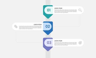 Vertical Infographic Timeline with 3 labels. Business presentation, Planning, Marketing, Strategy and Report. vector