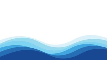 Blue river ocean wave layer background. Abstract blue wave background. Papercut style sea wave pattern background vector