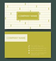 Set of business cards with abstract pattern. Double sided corporate card template with geometric pattern vector