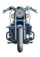 Classic motorcycle front view illustration. Isolated on white background for design element. vector