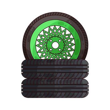 ilustración de neumático vector