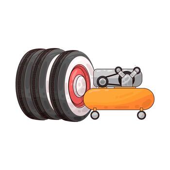 ilustración de neumático vector