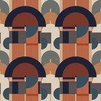 Mid Century Geometric Seamless Pattern Design vector