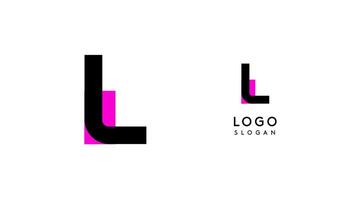 Bauhaus flat unique Letter L, color logo for business, tech apps, architectural brands. Minimal modular geometric design, simple modern branding. logotype vector