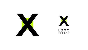 Bauhaus flat unique Letter X, color logo for business, tech apps, architectural brands. Minimal modular geometric design, simple modern branding. logotype vector