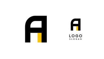 Bauhaus flat unique Letter A, color logo for business, tech apps, architectural brands. Minimal modular geometric design, simple modern branding. logotype vector