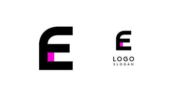 Bauhaus flat unique Letter E, color logo for business, tech apps, architectural brands. Minimal modular geometric design, simple modern branding. logotype vector